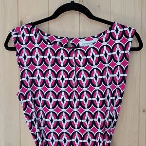 Pink/Black Printed Dress M